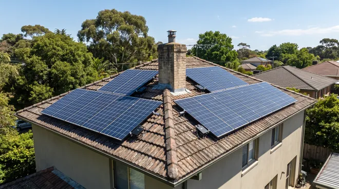 Foto NA — panelen met micro-omvormers rond de schouw